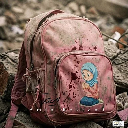 کاور دانلود آهنگ امین رستمی به نام بخواب آروم (کودکان میناب)